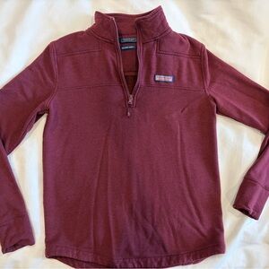 Vineyard Vines Maroon Quarter-Zip Pullover